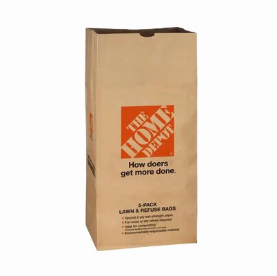 Foldable Eco Friendly Durable Heavy Duty Kraft Paper Garden Waste Bag for Landscaping and Garden Cleanup